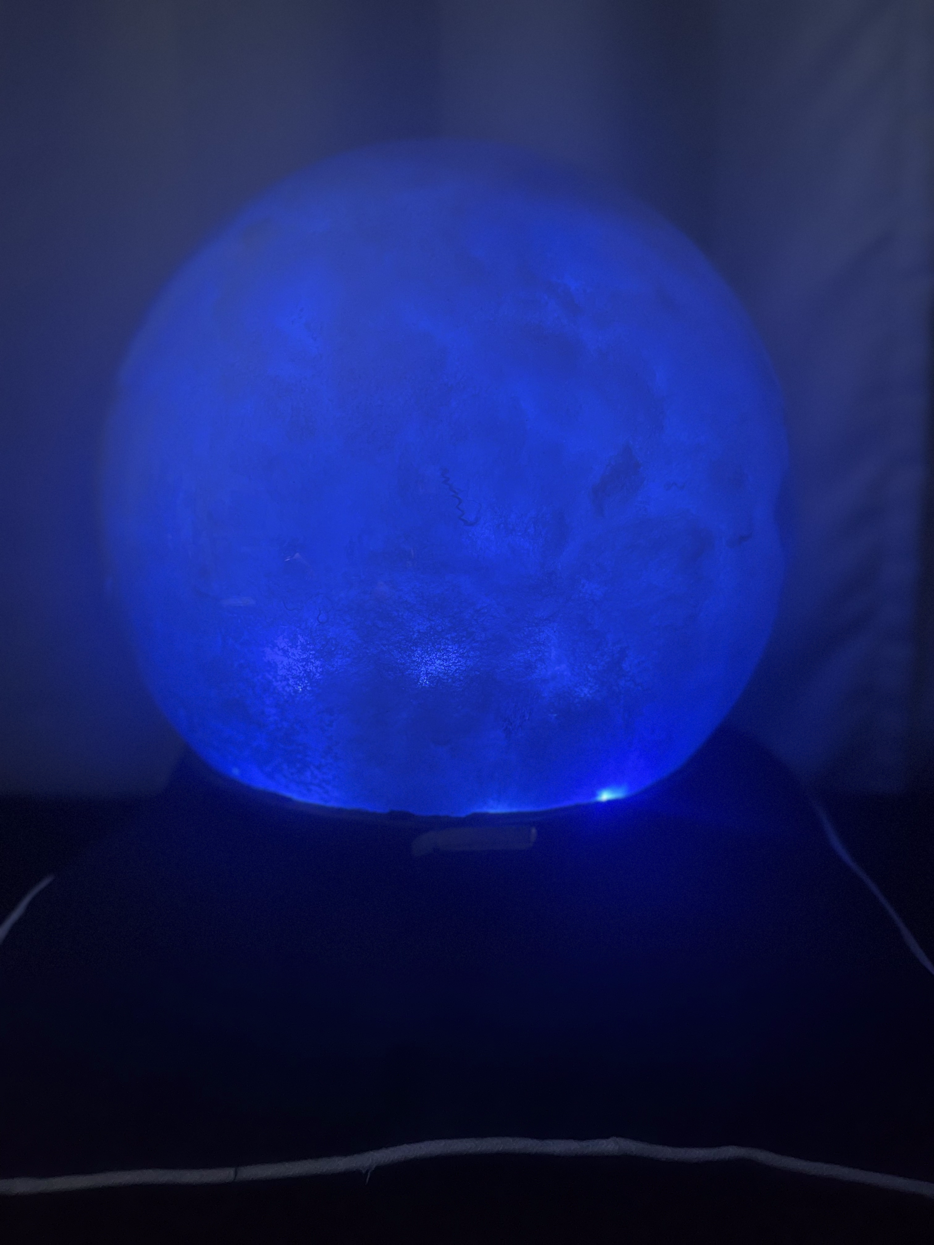 Blue lit up mysterio helmet