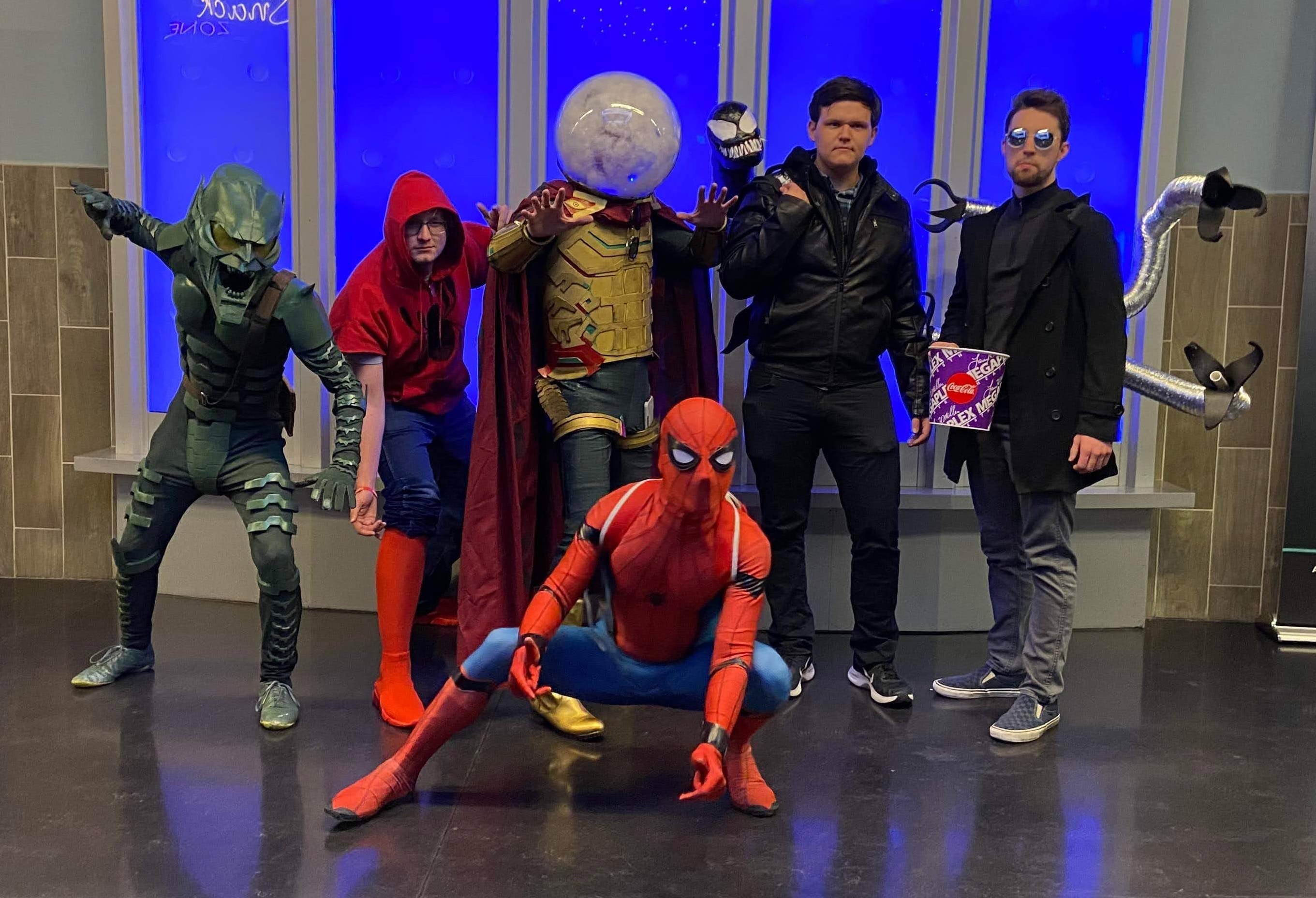Group dresed as Spider-man Characters